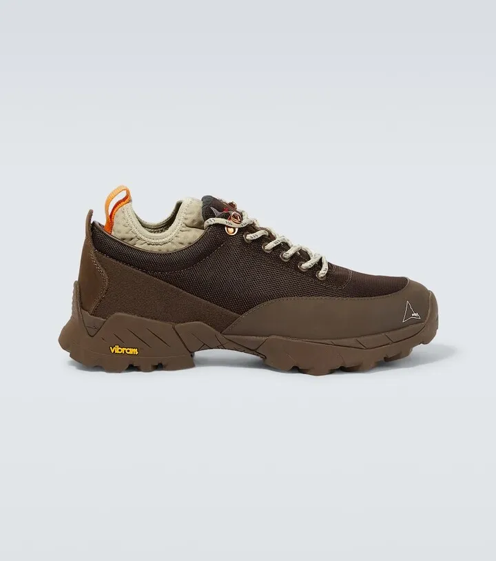 Neal leather-trimmed sneakers