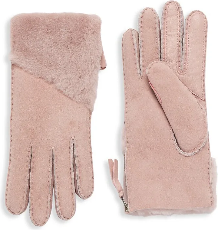 Shearling Zip Gloves