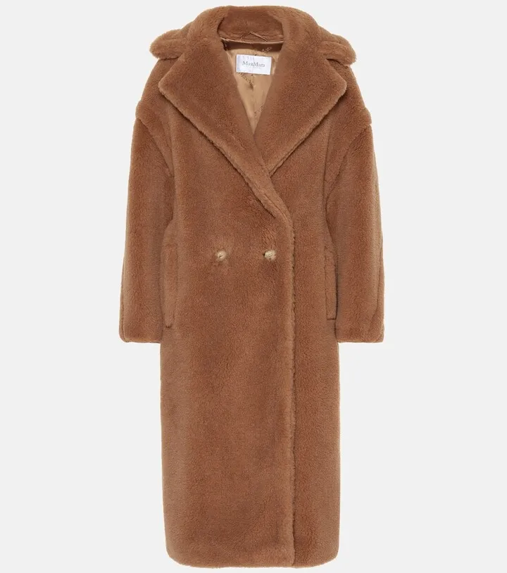 Teddy Bear Icon camel hair-blend coat