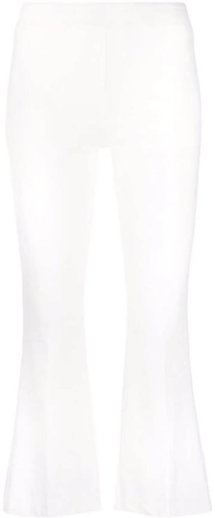 Cropped Flared-Leg Trousers