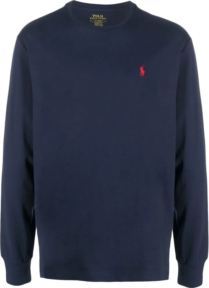 embroidered-logo long-sleeved T-shirt