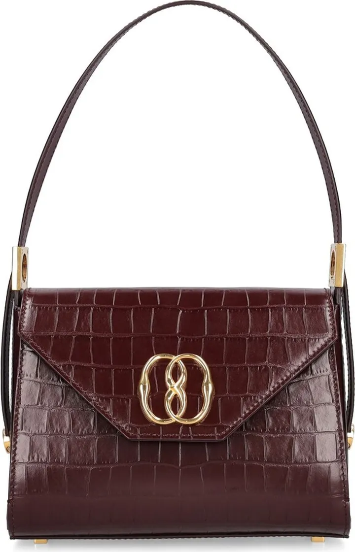 Embossed leather shoulder bag