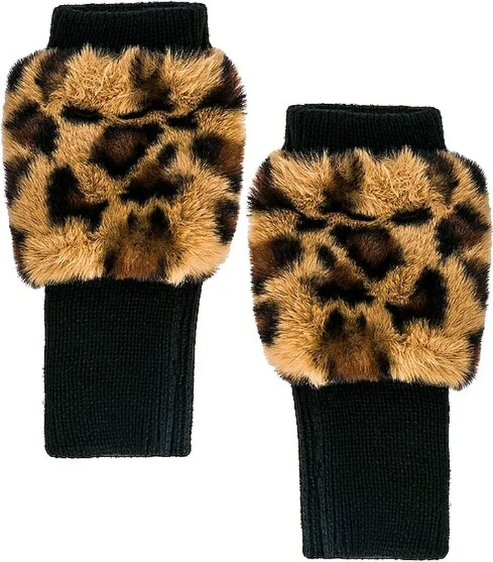 Faux Fur Scarf And Glove Set