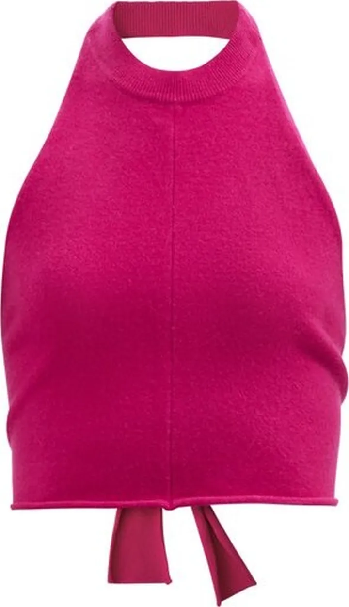 No.160 Wies Halterneck Stretch-cashmere Top