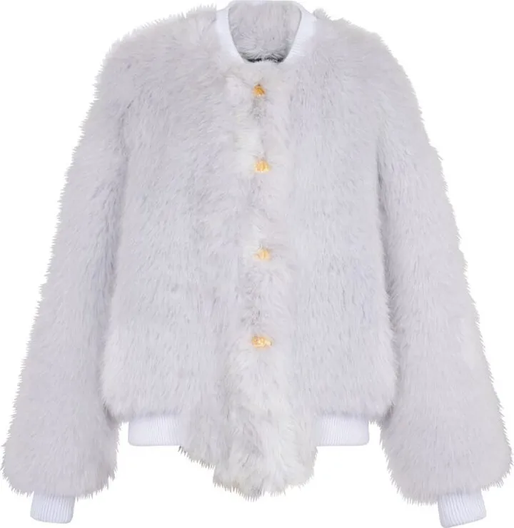 Balmain Faux Fur Bomber Jacket