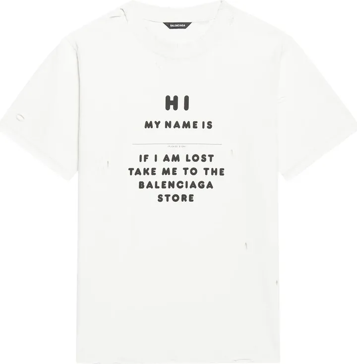 slogan-print small-fit T-shirt