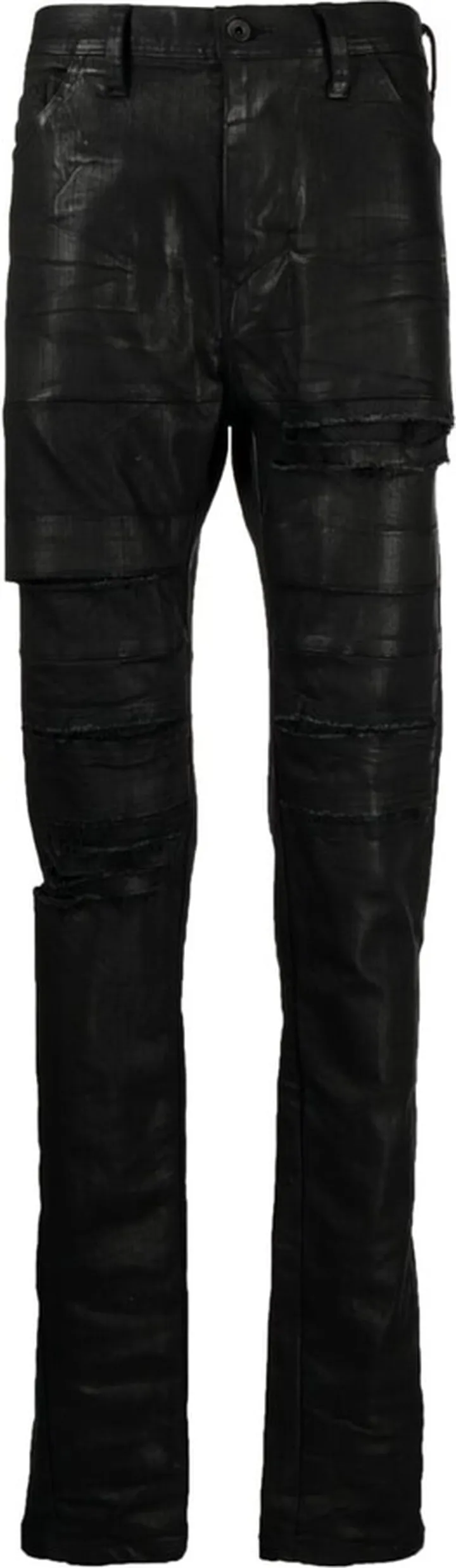 Coated-Finish Skinny Jeans