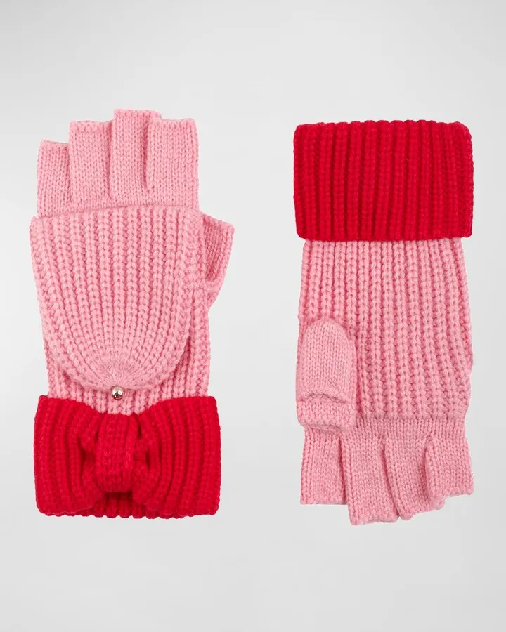 Bow Cuff Pop-Top Gloves