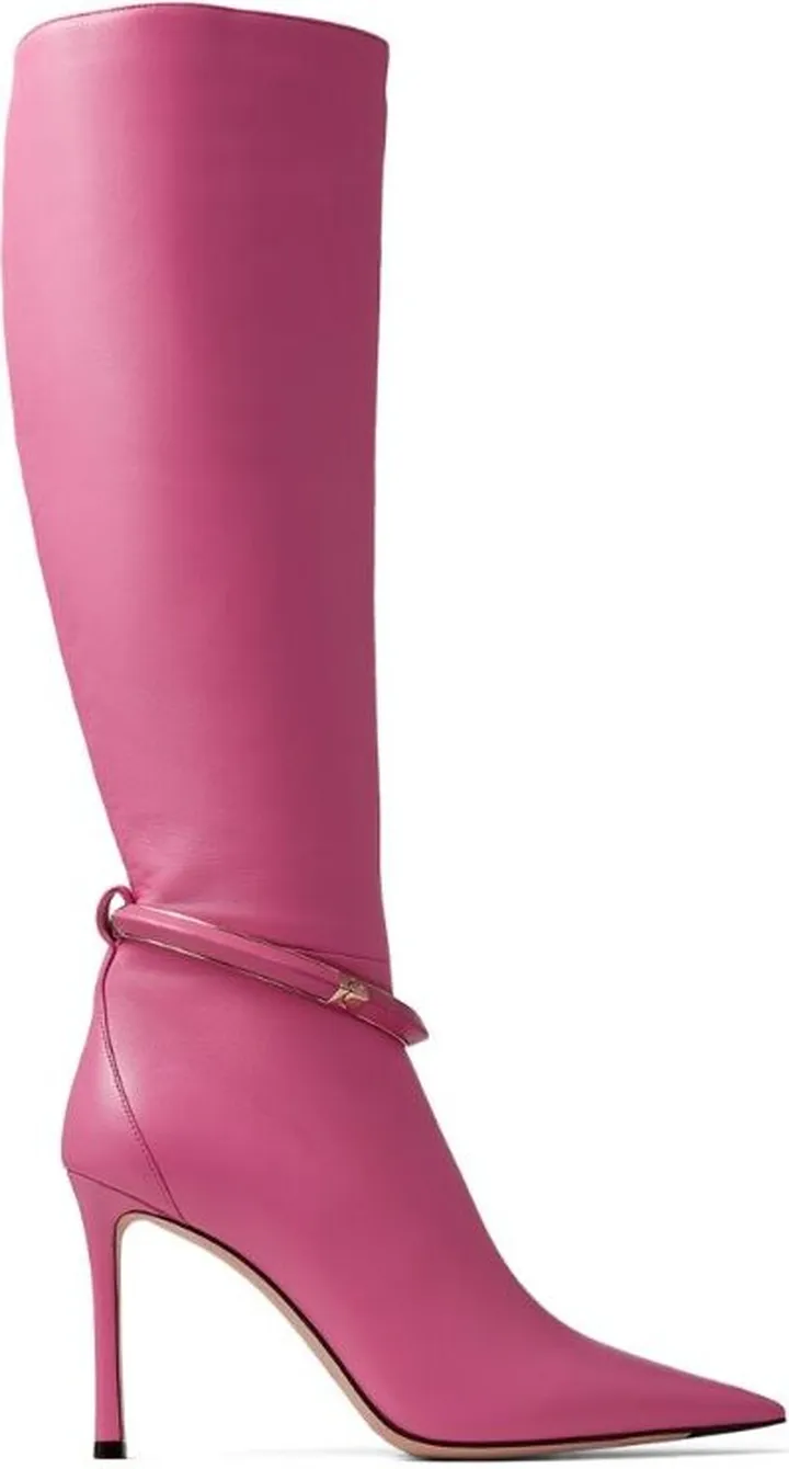 Jimmy Choo Dreece 95 Leather Knee-High Boots