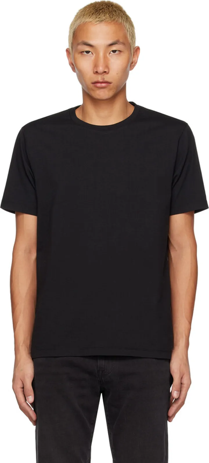 FRAME Black Embroidered T-Shirt