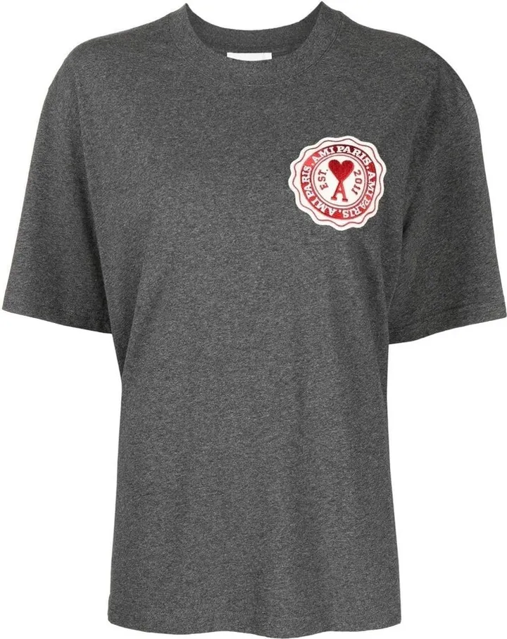 logo-patch cotton T-shirt