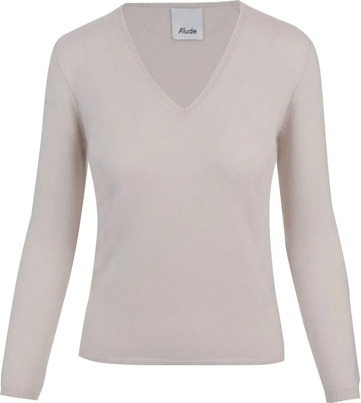 Allude V-Neck Knitted Pullover