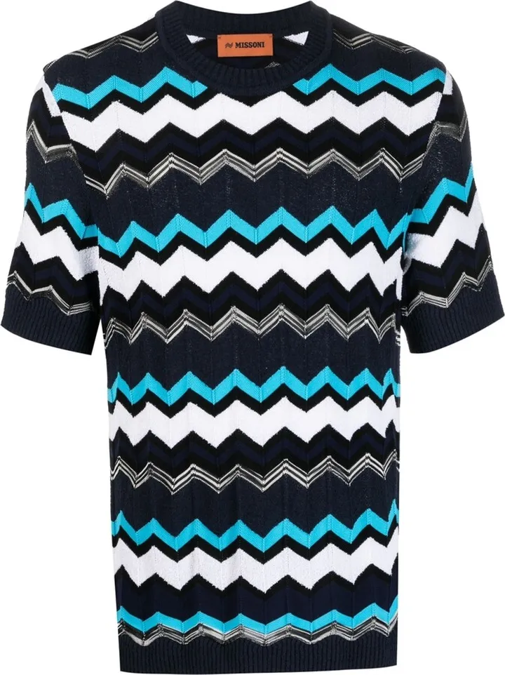 zigzag knitted T-shirt