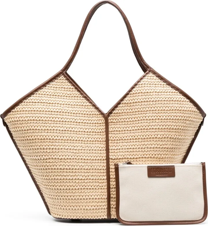 Woven-Wicker Design Tote Bag