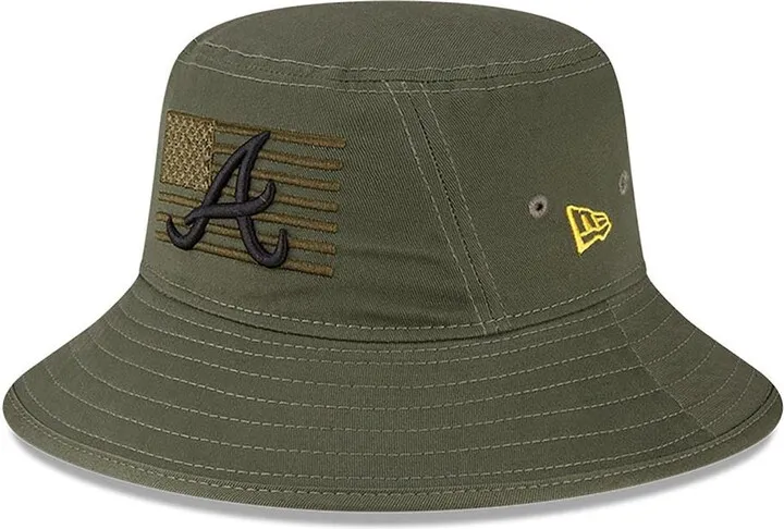 Men's New Era Green Atlanta Braves 2023 Armed Forces Day Bucket Hat