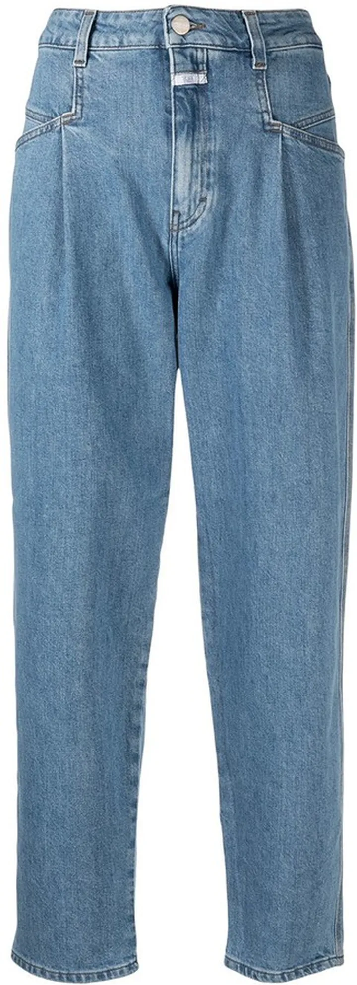 High Rise Tapered-Leg Jeans