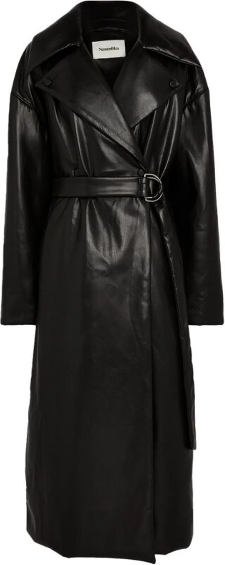 Nanushka Faux-Leather Liano Wrap-Around Coat