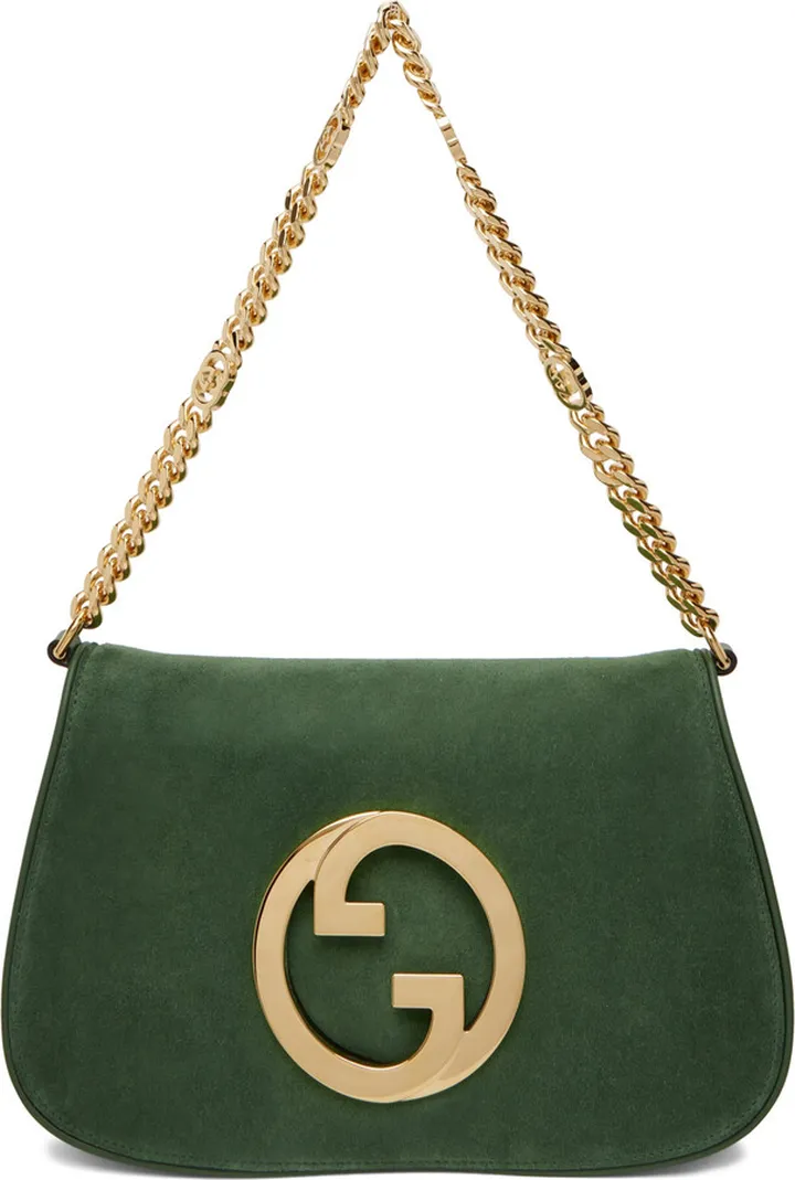 Gucci Green Interlocking G Blondie Shoulder Bag