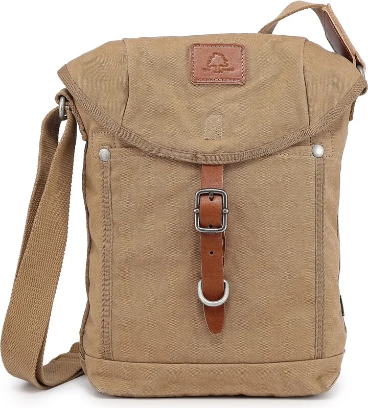 Tsd Brand Forest Canvas Flap Crossbody Bag