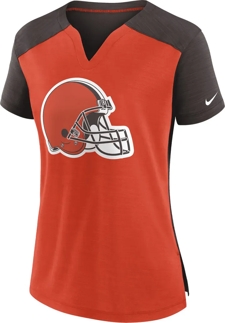 Nike Women's Dri-FIT Exceed (NFL Cleveland Browns) T-Shirt in Orange