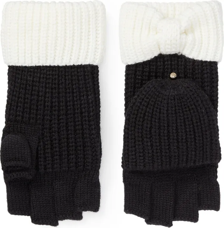 Bow Cuff Pop Top Mittens