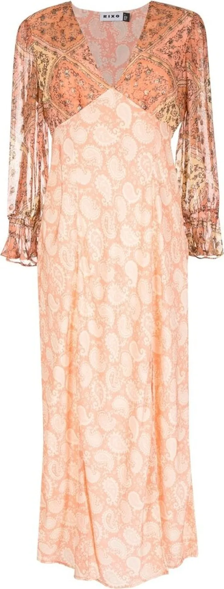 Aofie patchwork midi dress