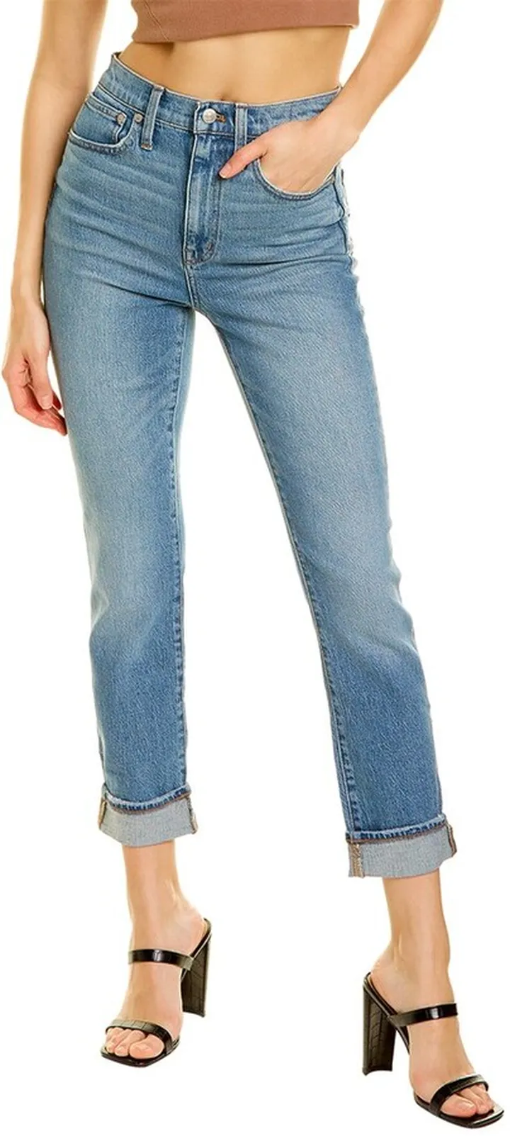 Madewell High-Rise Slim Neal Wash Boy Jean