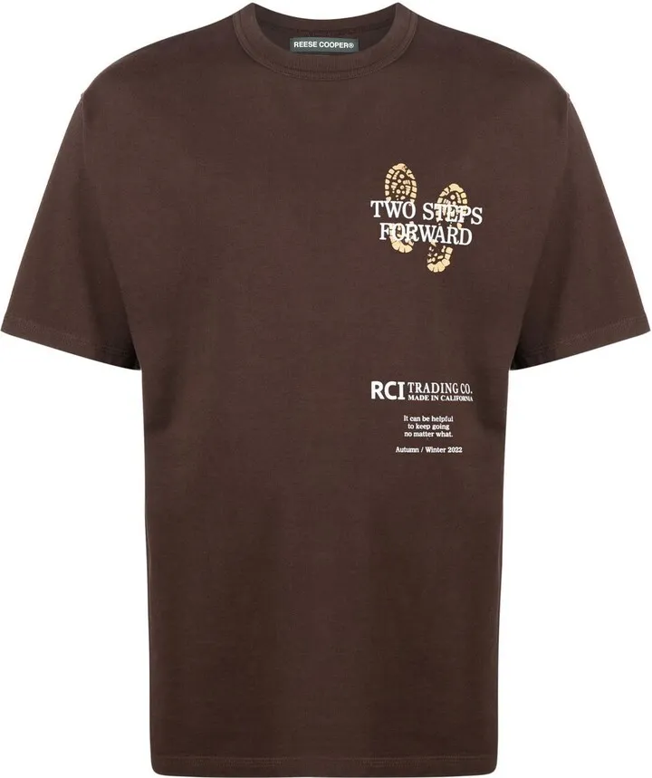 Two Steps Forward print T-shirt
