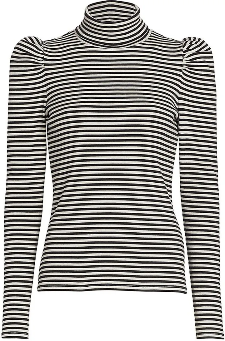 Cedar Striped Cotton Turtleneck