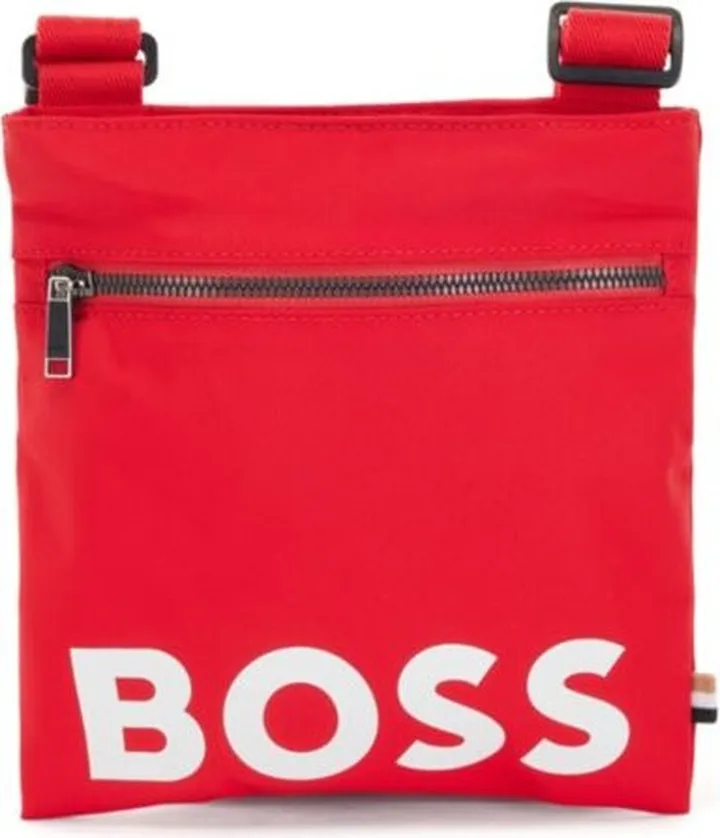 Recycled-nylon envelope bag with printed logo