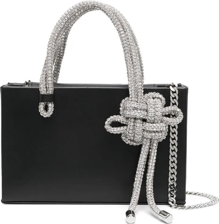 Black Knot-Detail Shoulder Bag
