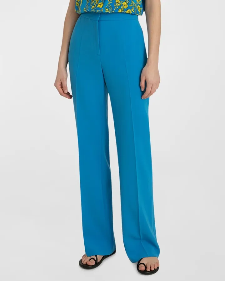 Wellington B High-Rise Wide-Leg Pants