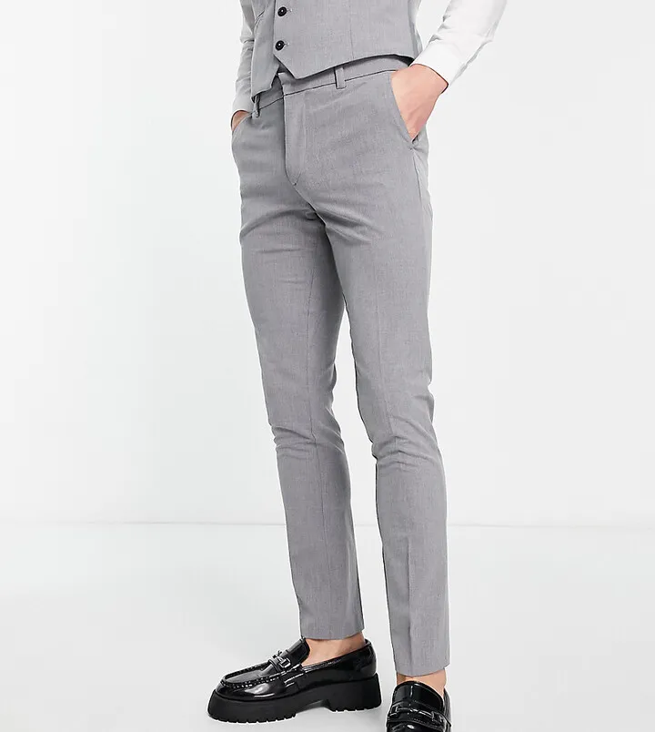New Look super skinny suit pants in gray