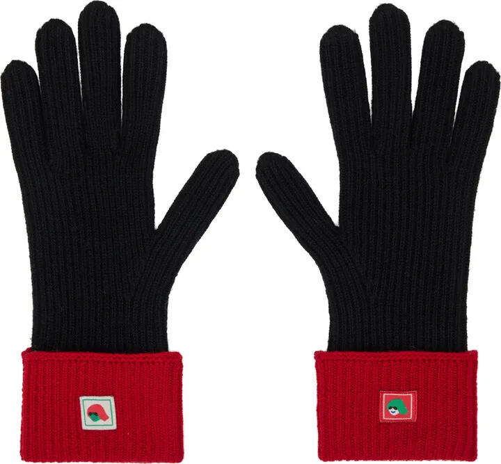 Kenzo Black Kenzo Paris Wool Gloves