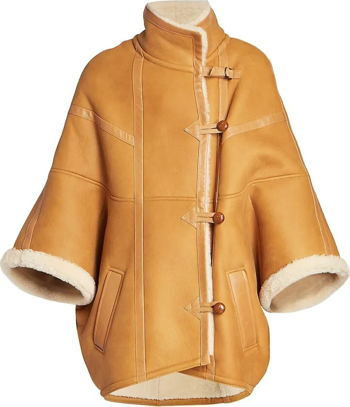 Cape In Shearling