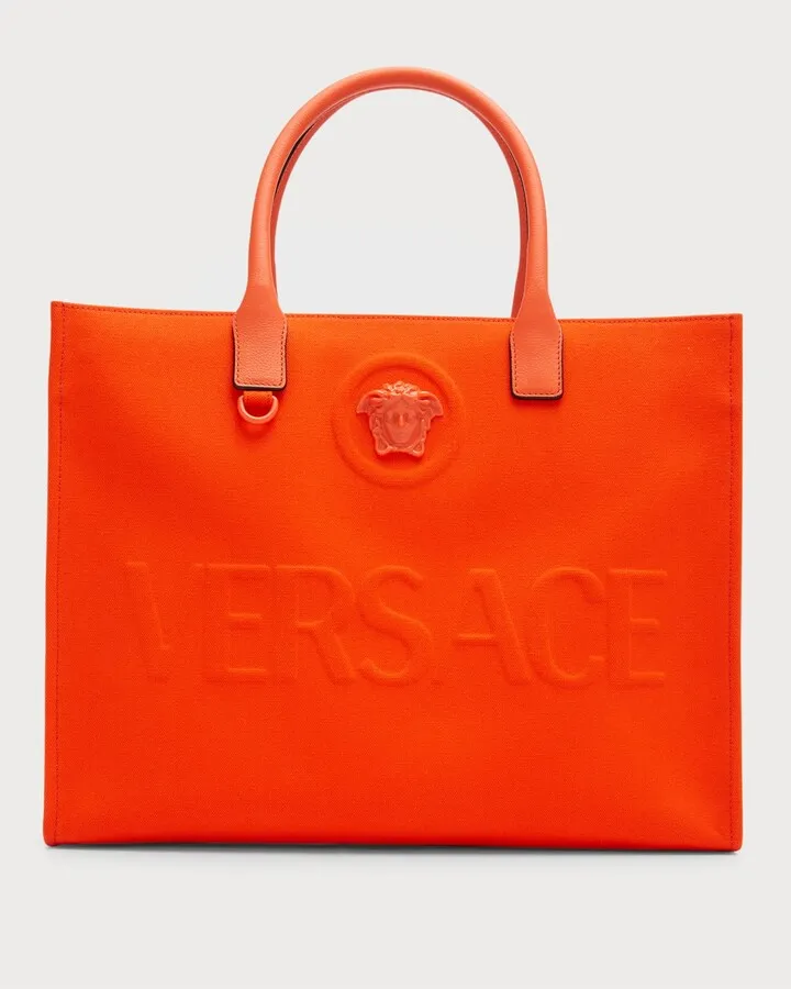 La Medusa Logo Canvas Tote Bag