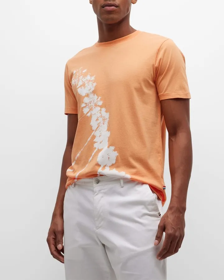 Men's Palm-Print Cotton T-Shirt