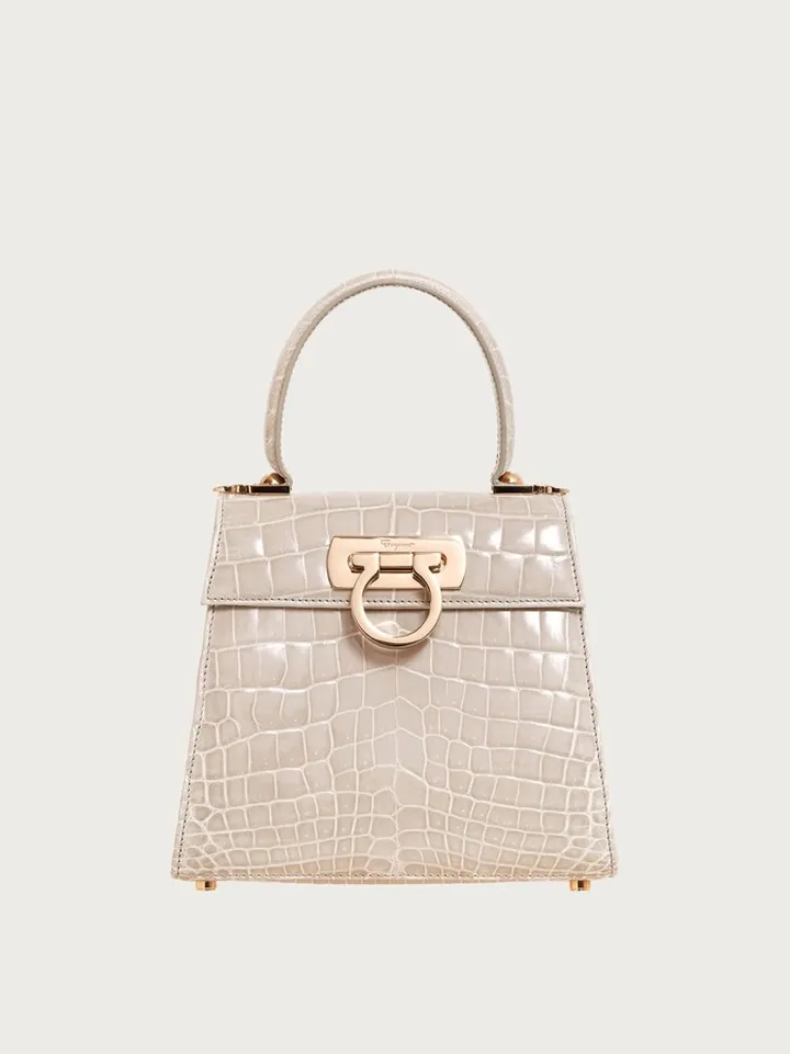 Ferragamo Women Iconic Top Handle (S) White