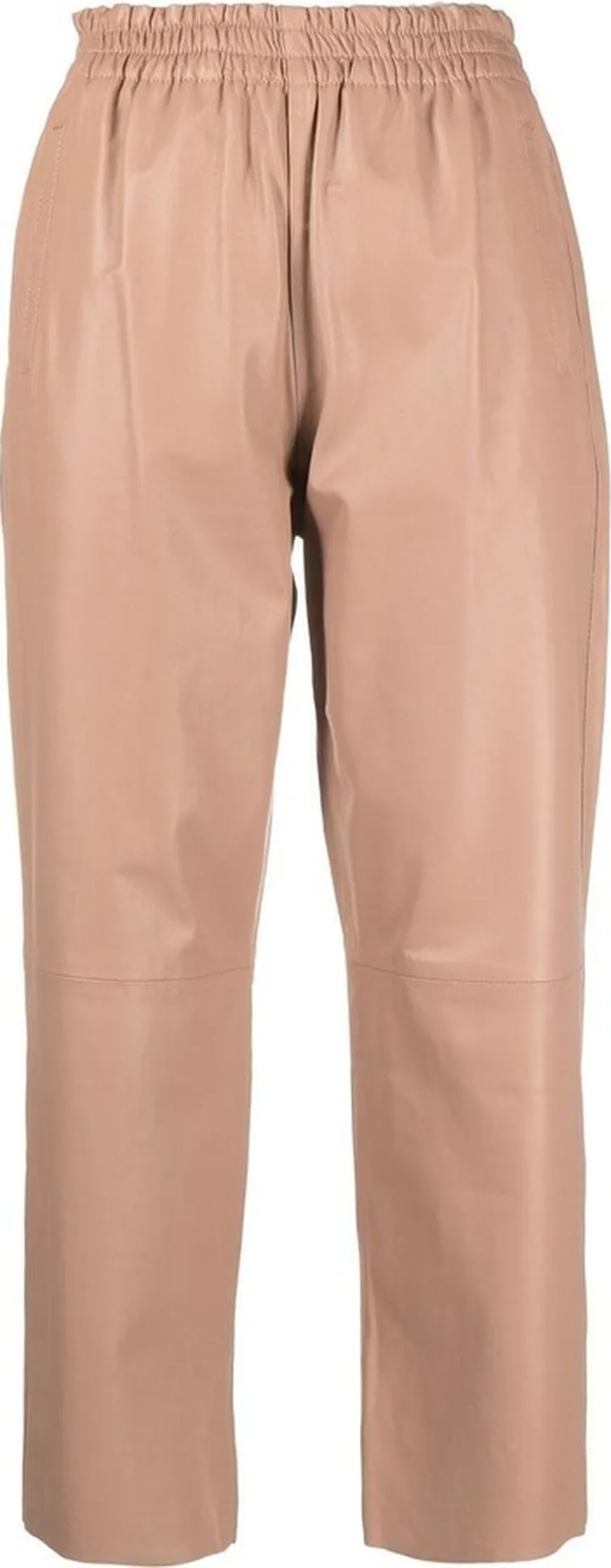 Straight-Leg Cropped Trousers