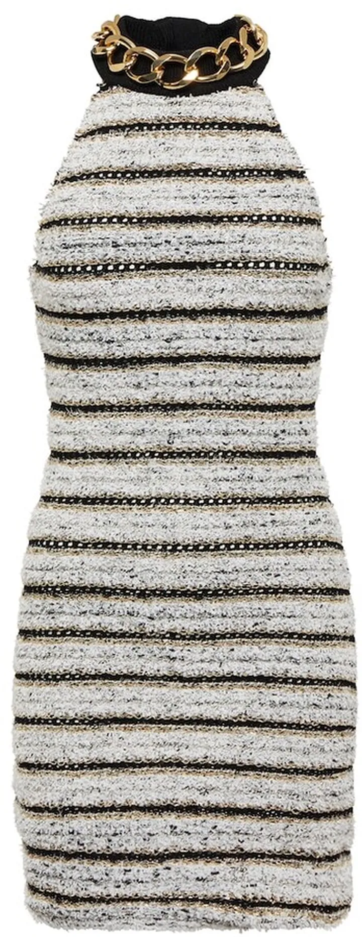 Embellished striped minidress