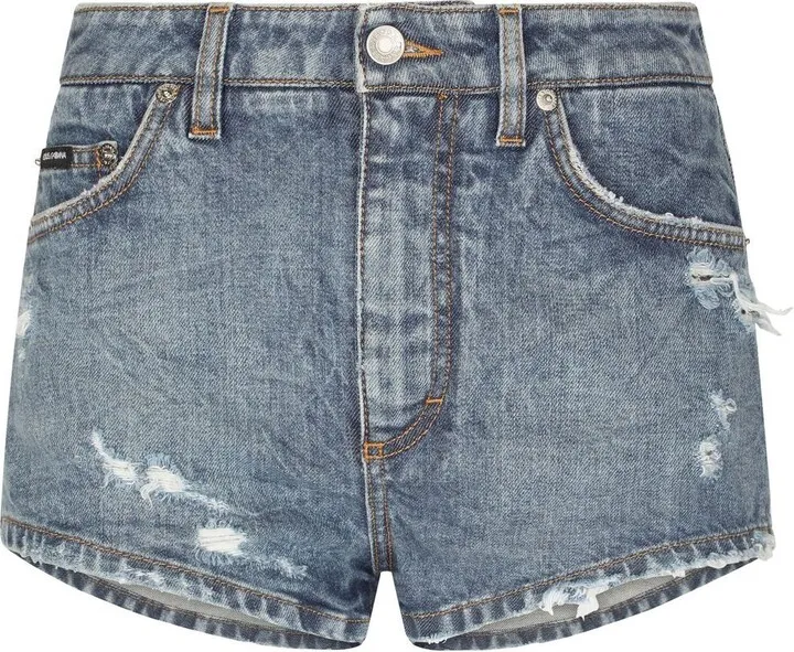High-Waisted Denim Shorts