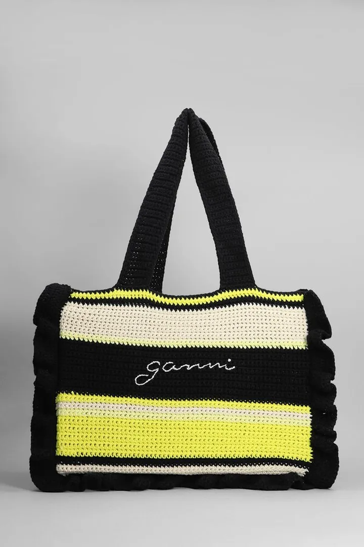Tote In Black Cotton