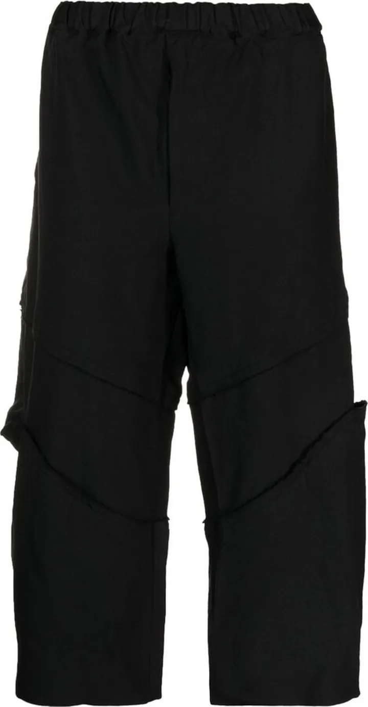 Cropped Frayed Trousers