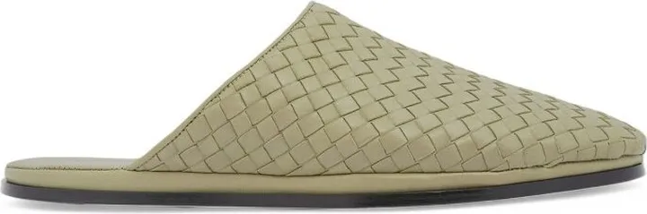Bottega Veneta Leather Intrecciato Slippers