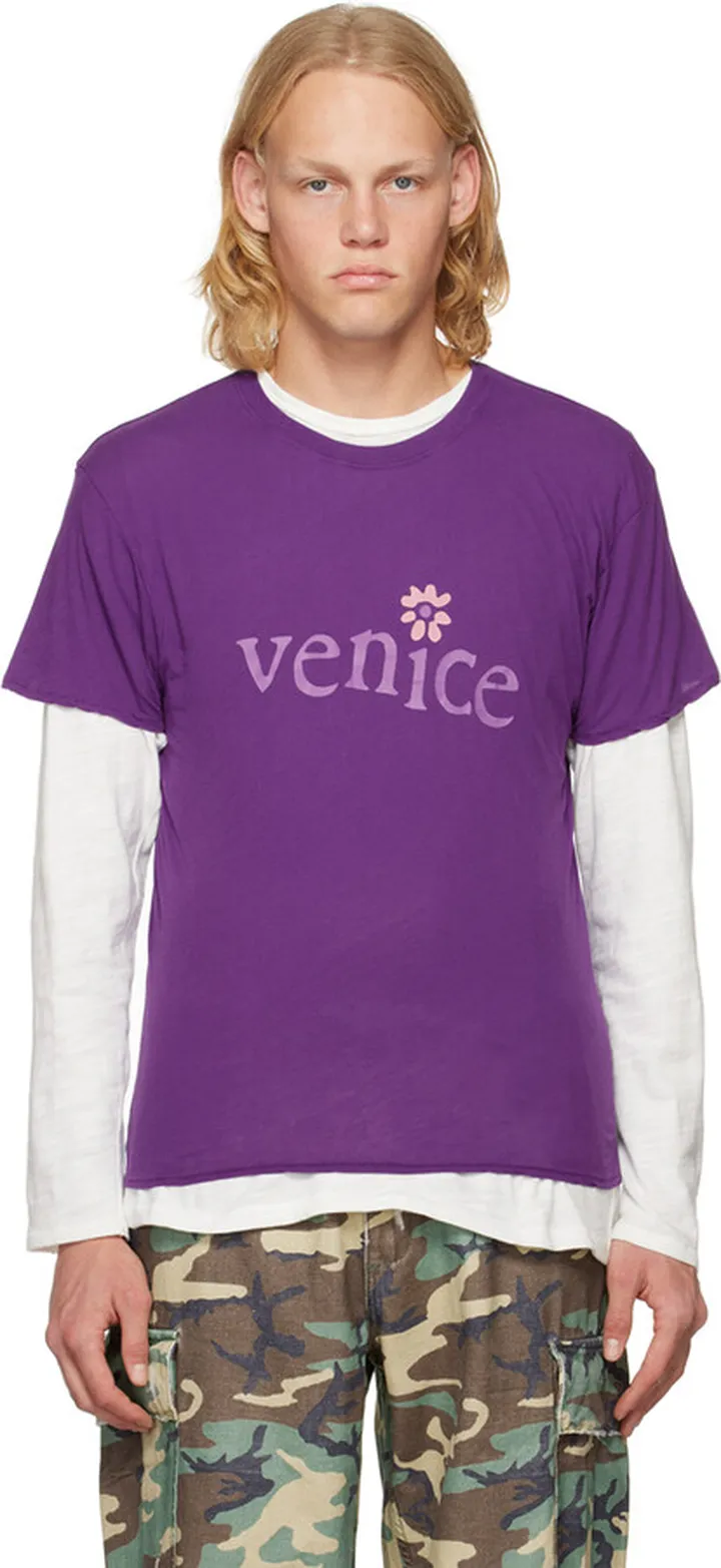 ERL Purple 'Venice' T-Shirt