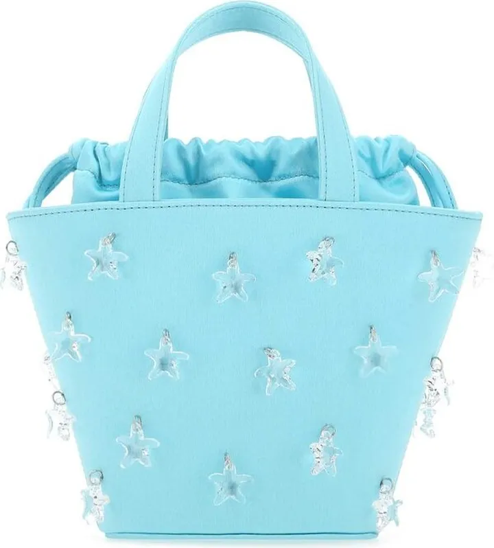 Amina Muaddi Daryl Star-Charm Drawstring Mini Tote Bag