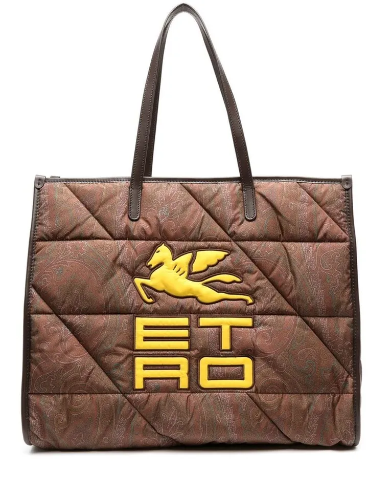 Padded Paisley Tote Bag