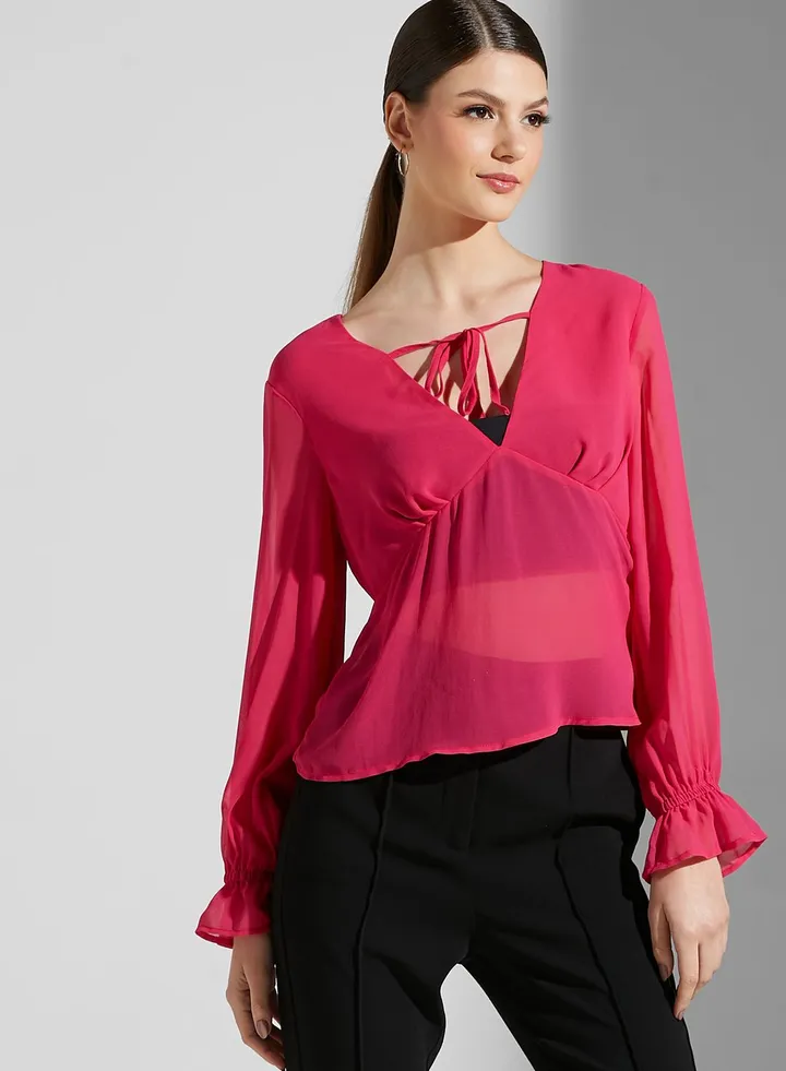 Pia Front Tie Top