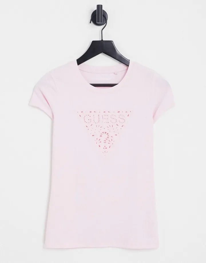 Guess logo T-shirt in pink