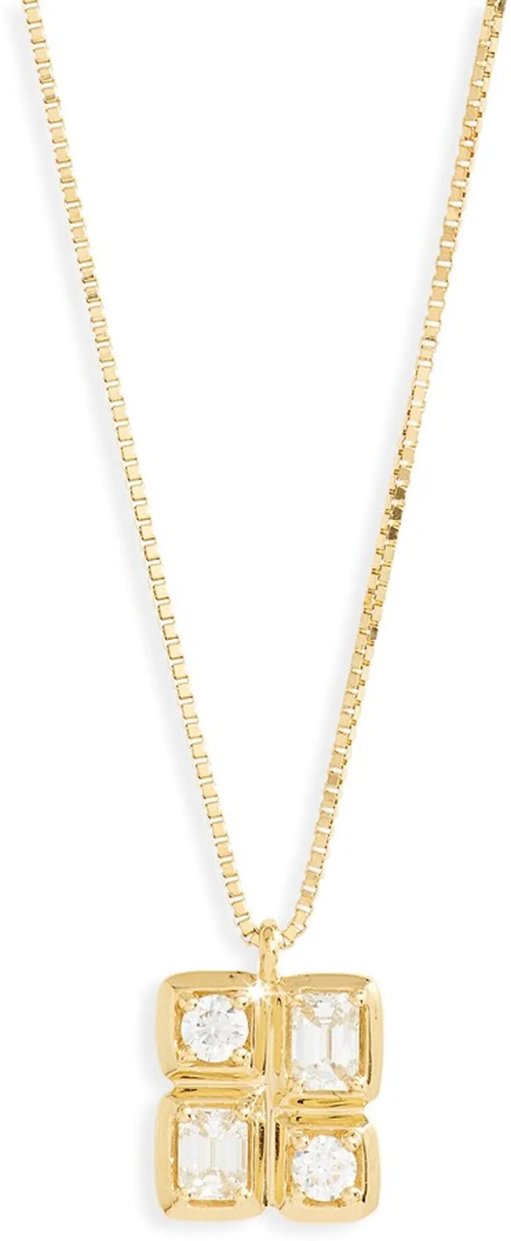 Maya Mixed Diamond Pendant Necklace